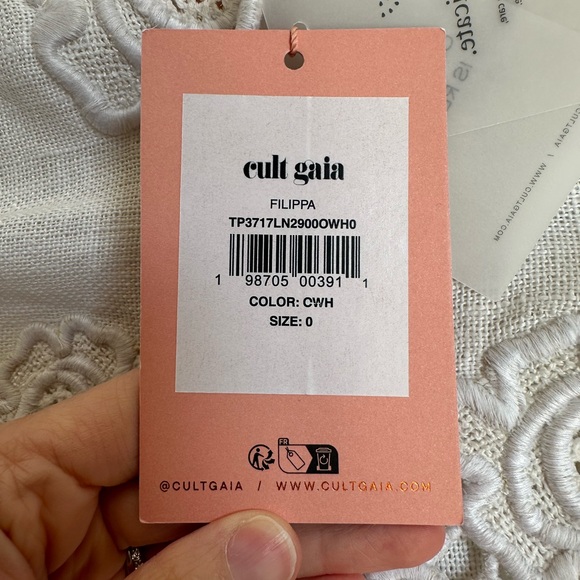 BNWT Cult Gaia Fillipa Embroidered Top - Picture 7 of 8